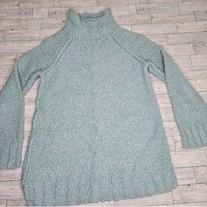 Anthropologie Moth Women's Juliette Mint Green Turtleneck Sweater, Size M